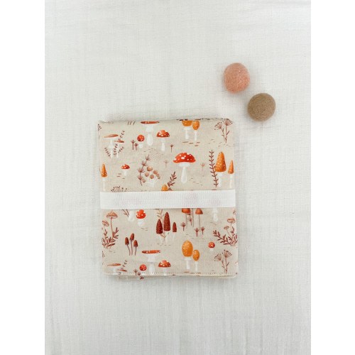 Organic Baby Changing Mat: Portable Waterproof Autumn Mushroom Print