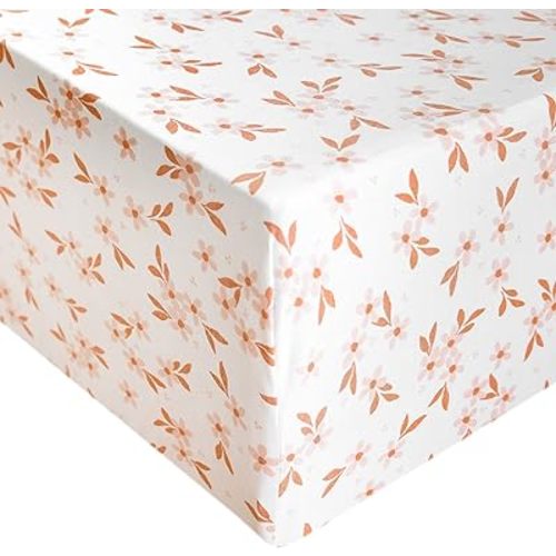 Copper Pearl Premium Knit Crib Sheets for Boys and Girls: Breathable, Soft, Fitted for Standard Mattresses, Baby Registry or Shower Gift, Rue