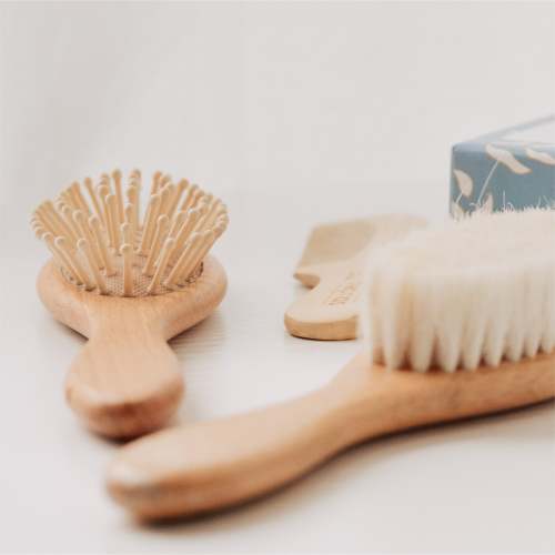 Wooden Baby Hair Brush Set