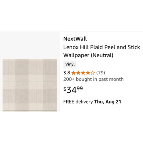 Amazon.com : NextWall Lenox Hill Plaid Peel and Stick Wallpaper (Neutral)