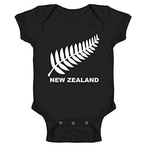 Pop Threads New Zealand Retro Soccer Rugby Kiwi Fern Crest Baby Toddler Kids Girl Boy T-Shirt