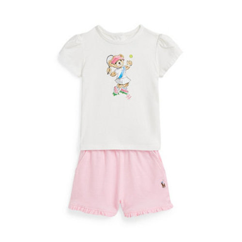 Polo Ralph Lauren Baby Girls Polo Bear Jersey T-shirt and Mesh Shorts Set - Macy'sBack ButtonFilter Button