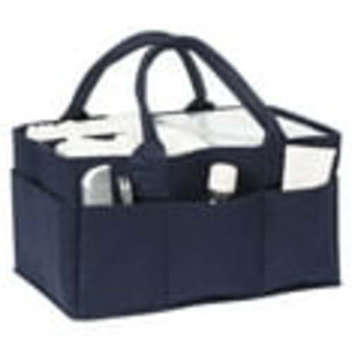 Sammy & Lou Felt Baby Nursery Diaper Storage Caddy, Navy