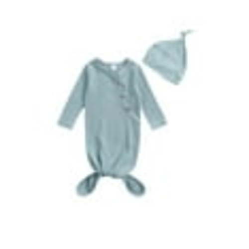Licupiee Newborn Baby Girl Boy Coming Home Knotted Gown Unisex Infant Sleep Onesie Cute Baby Winter Pajamas