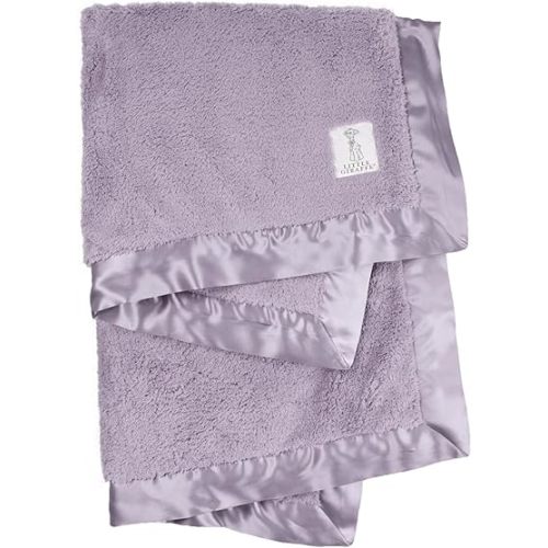 Little Giraffe Baby Blanket - Chenille Soft Blanket with Satin Trim - Baby Stroller Blanket - Newborn Baby Essentials & Gifts - 29" x 35" - Lavender