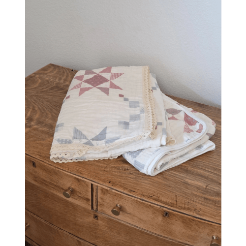 Big Kid Blanket 6 Layer Gauze QUILTED- Americana Quilt