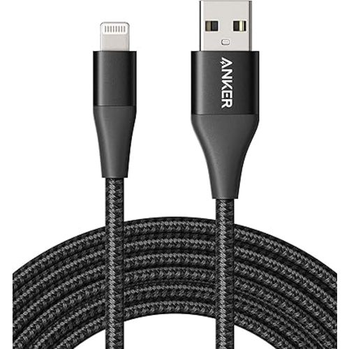 Anker Powerline+ II Lightning Cable (10 ft) MFi Certified Charger Cable, Extra Long iPhone Charging Cord, Compatible with iPhone SE / 11 Pro Max/Xs Max/XR/X / 8/7 / 6S, iPad, and More