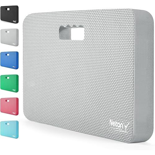 NETANY Extra Thick Kneeling Pad for Gardening, Comfortable Knee Pad Cushion, Extra Large Foam Kneeler Mat for Gardening, Baby Bath, Workout, Exercise & Yoga, Mechanic, 17.8 x 11 x 1.5 in, Gray