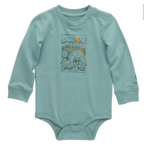Carhartt CA6556 - Long-Sleeve Bear Bodysuit - Boys | Dungarees