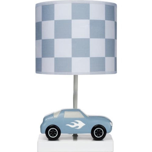 Little Racer Hand Painted Car/Transportation Lamp w/ Shade and Bulb