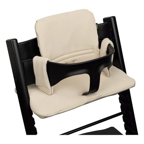 Ukje Cushion Compatible with Stokke Tripp Trapp - Soft Seat Cushion for Infants, Babies & Toddlers, High Chair Accessories, Cotton Fabric Insert, Easy to Install, Handmade in Europe (Beige)