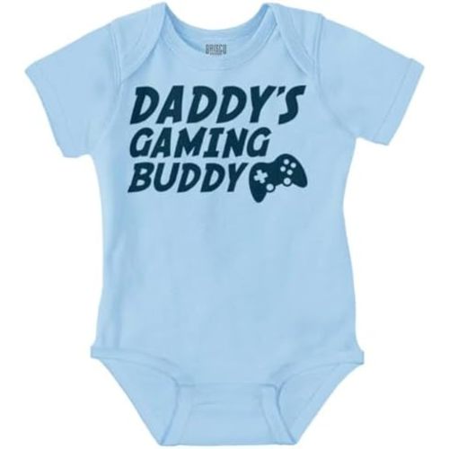 Brisco Brands Cute Daddy's Gaming Buddy Gamer Dad Baby Romper Boys or Girls