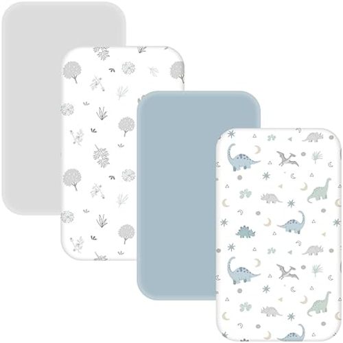 4 Pack Bassinet Sheets - 33"x20"