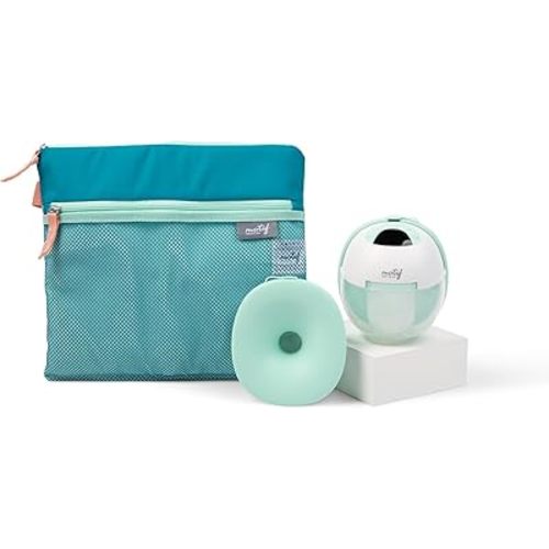 Motif Medical Aura Glow Hands-Free Breast Pump for Breastfeeding - Portable Breast Pump w/Inbuilt Nightlight & Wet-Dry Bag - Lightweight, Wireless Hospital Grade Pump w/ 5 Flange Sizes