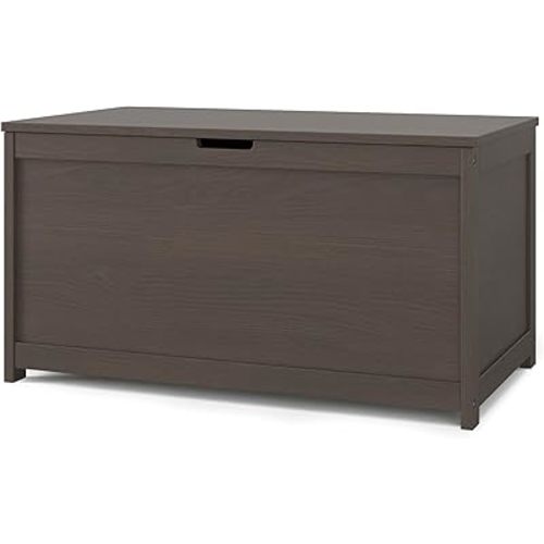 Child Craft Harmony 33” Wood Toy Box, Large Storage Chest, Plenty of Storage, 2 Safety Hinges, Standard Ventilation Hole on Back, 6 Cubic Feet of Storage (Dapper Gray)