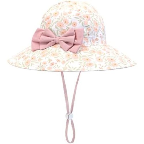Bows Baby Girl Sun Hat Toddler Summer Bucket Hats for Kids Sun Protection Cap Girls Beach Hat Swim Pool