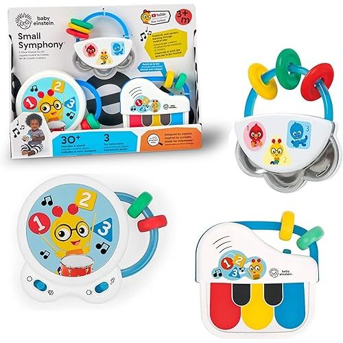 Baby Einstein Small Symphony 3-Piece Musical Toy Set, Ages 3+ Months, for Boy or Girl