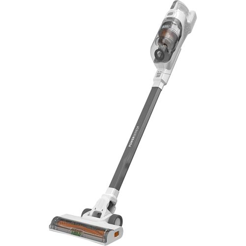 BLACK+DECKER POWERSERIES+ 20V MAX Cordless Stick Vacuum Cleaner with LED Floor Lights, Lightweight, Multi-Surface (BHFEA520J) , Gray