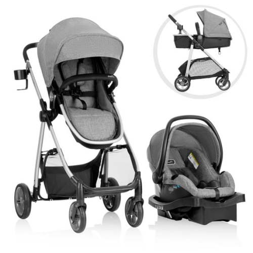 Evenflo Omni Plus Travel System with LiteMax Infant Car Seat, Mylar Gray