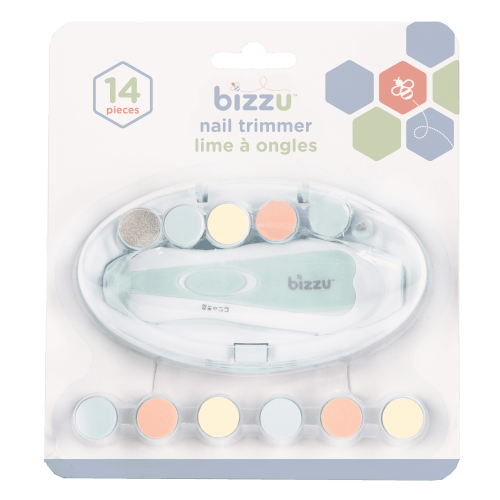 Bizzu Newborn Baby Electric Nail Trimmer Set, 14 Piece, Travel Case