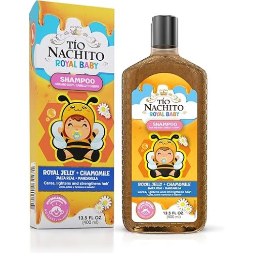 Tio Nacho Royal Baby Hair and Body Shampoo with Royal Jelly & Chamomile, 13.5 fl oz - Hypoallergenic, Gentle, Tear Free, All in One Body Wash