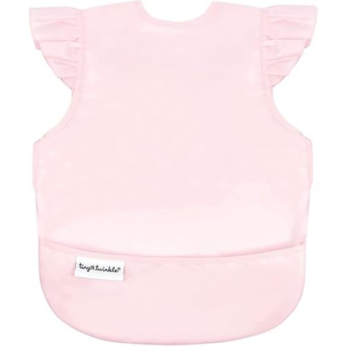Tiny Twinkle Mess Proof Baby Bib - Waterproof Toddler and Baby Apron Bib - Machine Washable - PFAS and BPA Free