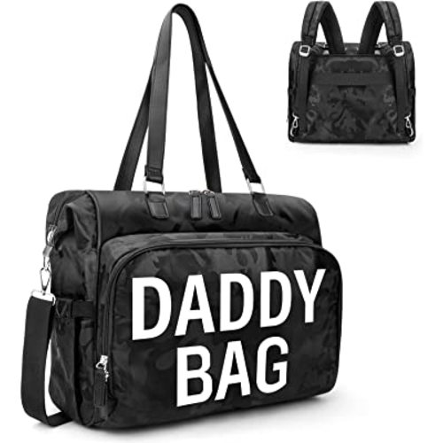Pripher Mommy Bag for Hospital with DADDY BAG Imprint, Diaper Bag Backpack & Tote with 14 Pockets for 2 Kids, Large Waterproof Hospital Bags for Labor and Delivery
