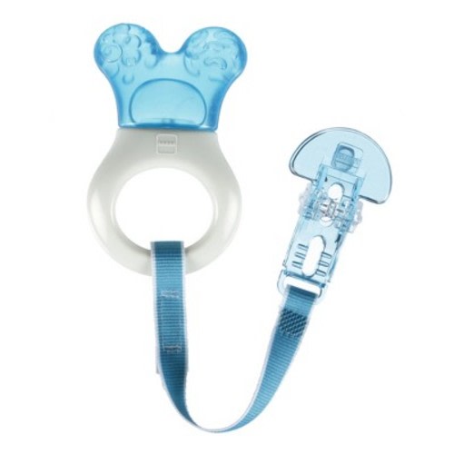 MAM Mini-Cooler Teether with Clip, Color: Blue
