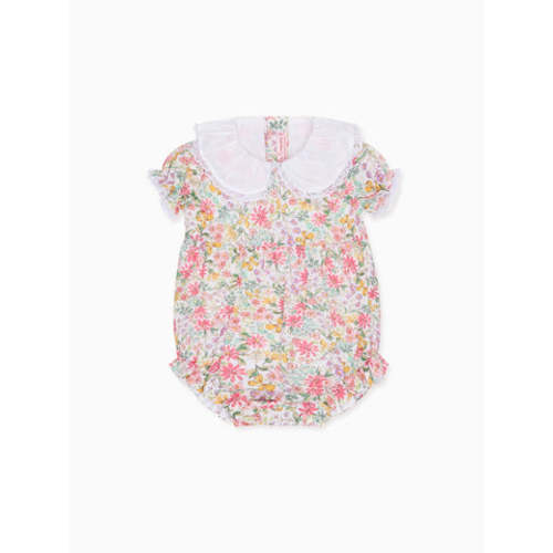 Pink Floral Nieve Baby Girl Romper