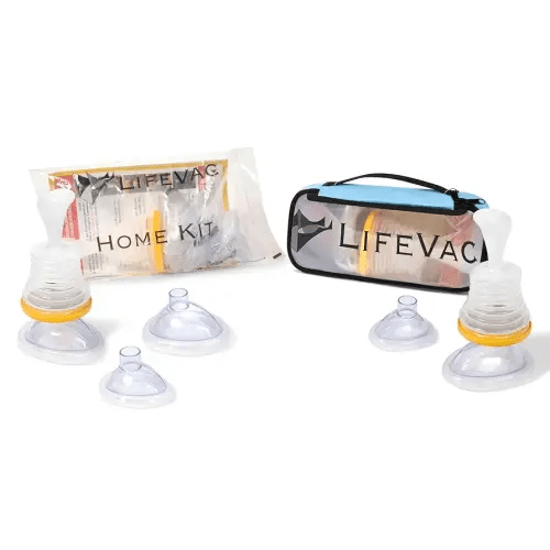 LifeVac Home & Blue Travel Kit Combo - Portable Suction Rescue Device, First Aid Kit for Kids and Adults, Portable Airway Suction Device for Children and Adults