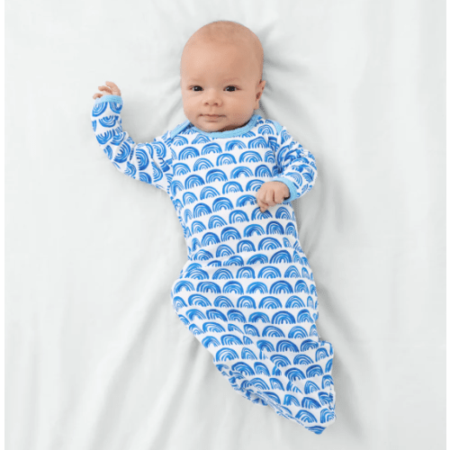 Blue Rainbows Infant Gown - Little Sleepies