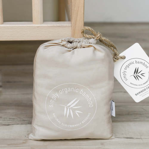 Simply Organic Bamboo Baby Crib Sheets, White