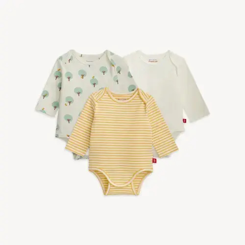 Magnetic 3-Pack Bodysuit - Size 3-6 Months