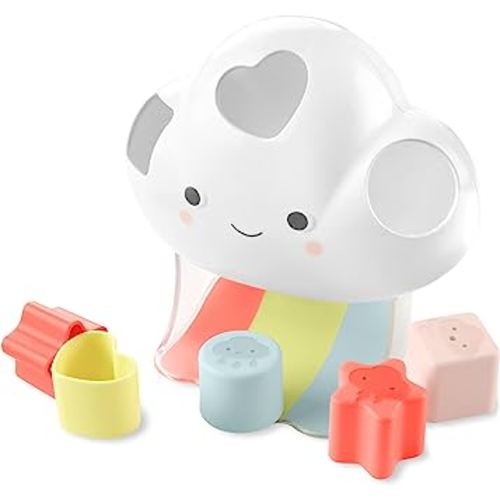 Skip Hop Shape Sorting Toy with Shapes and Feelings, Shape Sorting Baby Toy, Silver Lining Cloud
