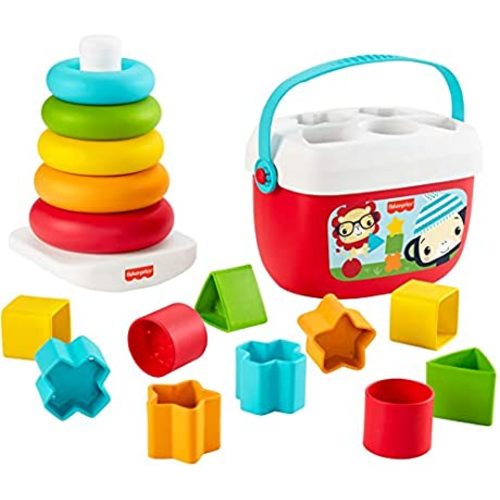 Fisher-Price Baby's First Blocks & Rock-a-Stack, Plant-Based Toys