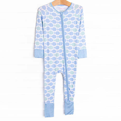 With the Tide Bamboo Zippy Pajama, Blue – Stitchy Fish