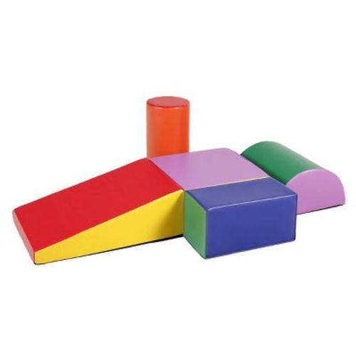 Kinder King Climb and Crawl Activity Play Set for Toddler, Soft Foam Block for Climbing, Crawling and Sliding, 5-Piece