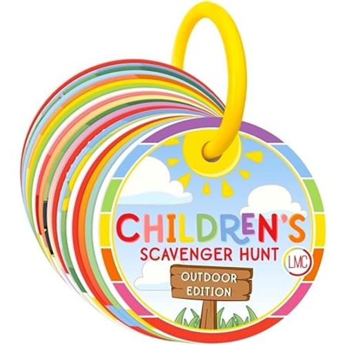 Children's Scavenger Hunt: Outdoor Edition | Toddler Activities | Games for 2, 3 Year Old's & Up | Kids Educational Scavenger Hunt Cards by LMC Products (Classic)