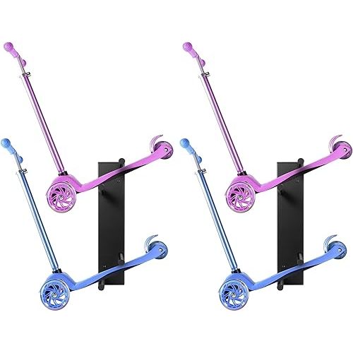 Scooter Wall Mount Scooter - Storage Rack for Garage 2pcs Scooter Hanger Scooter Holder for Adult Scooter/Toddler Scooter/Kids Scooter/Trick Scooter