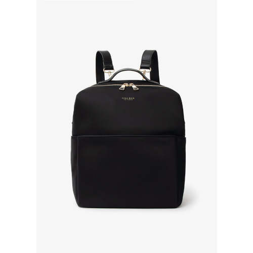 Stevie Midi Backpack (Nylon) – MINA BAIE Black and Gold