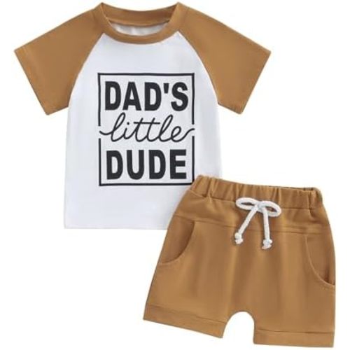 Infant Baby Boy Summer Clothes Letter Print Short Sleeve T Shirt Top Stretch Rolled Shorts Cute Newborn Toddler Outfits