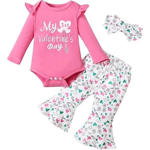 Baby Girl My 1st Valentines Day Outfit Baby Girl Valentines Day Outfit
