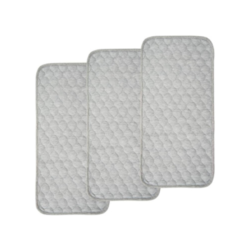 BlueSnail Quilted Thicker Waterproof Changing Pad Liners 3 Count(Gray 13” x 27”)