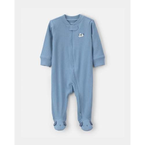 Baby Puppy Cotton 2-Way Zip Sleep & Play Pajamas - Blue | Carter's