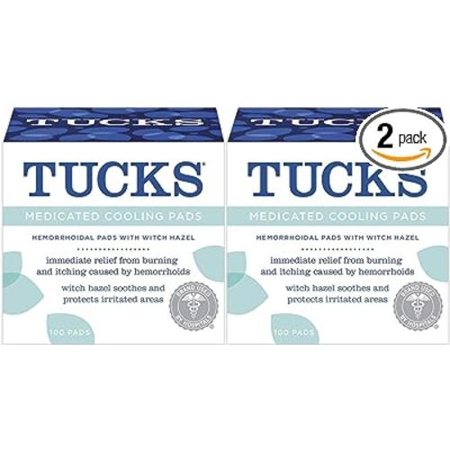 Tucks Md Cool Hemorrhoid Pad, 100 count (Pack of 2)