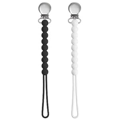 Amazon.com : Pacifier Clip for Boys Girls - MORIBOX Paci Clip Soothe Baby Binky Holder for Shower Birthday Gift 2 Pack : Baby