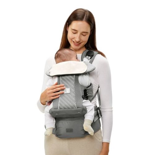 Bc Babycare Baby Toddler 2-in-1 Ergonomic Baby Carrier with Hip Seat Adjustable Support for 6 to 24 Months 1 Pc