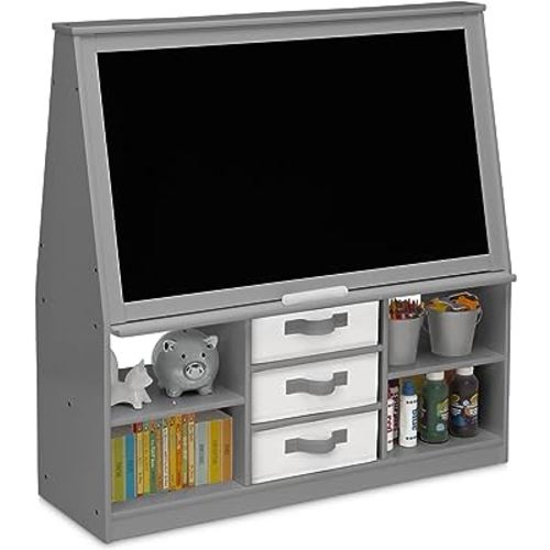 at-Home Artist Center - Deluxe Double-Sided Easel and Storage Unit, Grey
