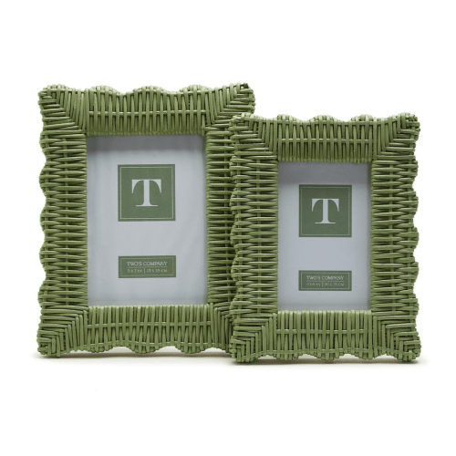 Green Wicker Picture Frame