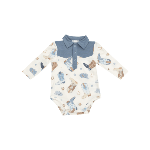 Cowboy Bodysuit, Cowboy Boots Blue